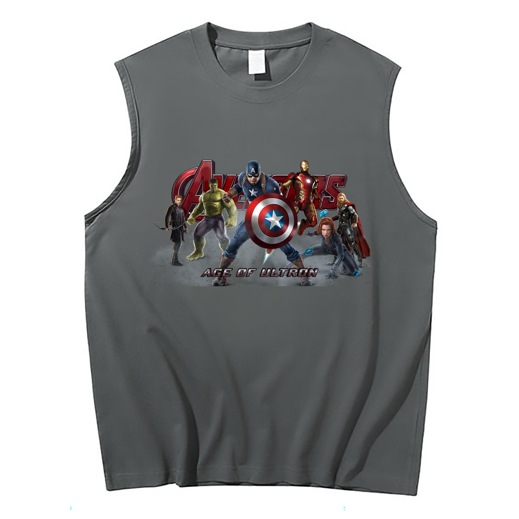 （画像用） アベンジャーズ The Avengers コットン100％タンクトップ（フロントプリント）